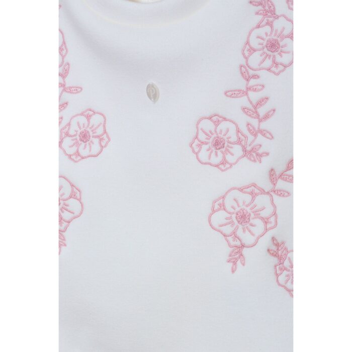 Patachou joggingpak met bloemen creme/roze - Afbeelding 2