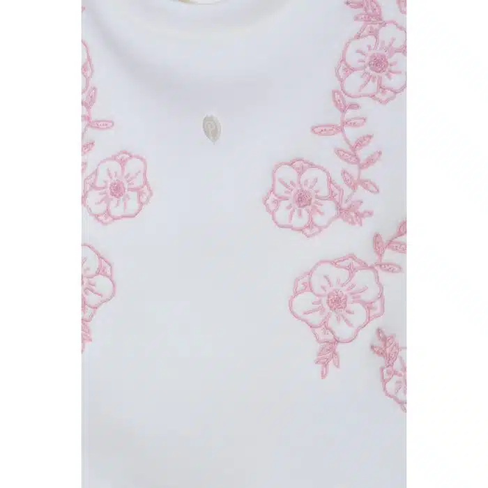 Patachou joggingpak met bloemen creme/roze - Afbeelding 2