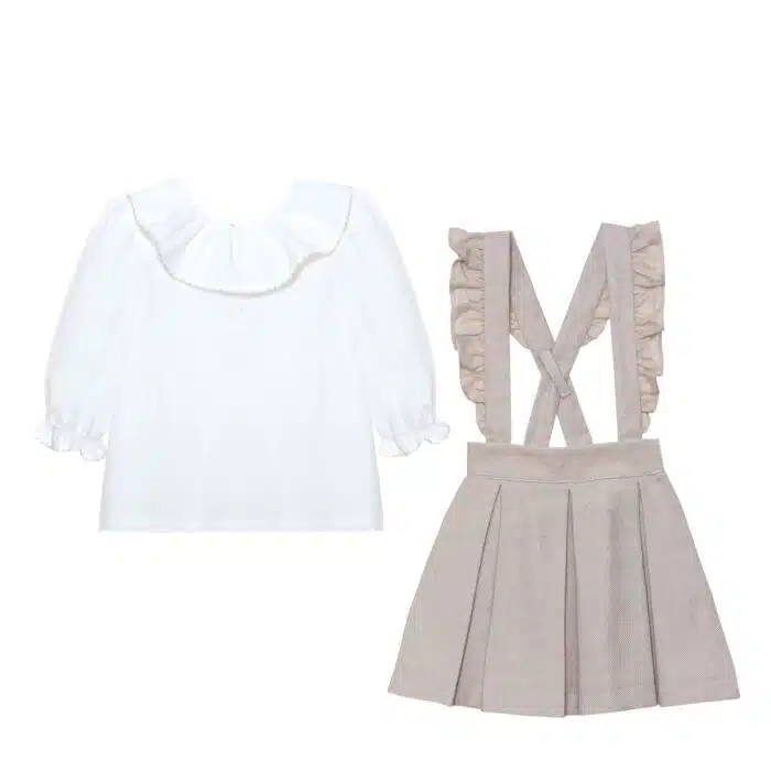 Patachou jurkje + top 3227 beige/creme