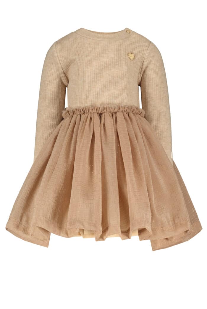 SALE Le chic jurk met tulle 7825 sand