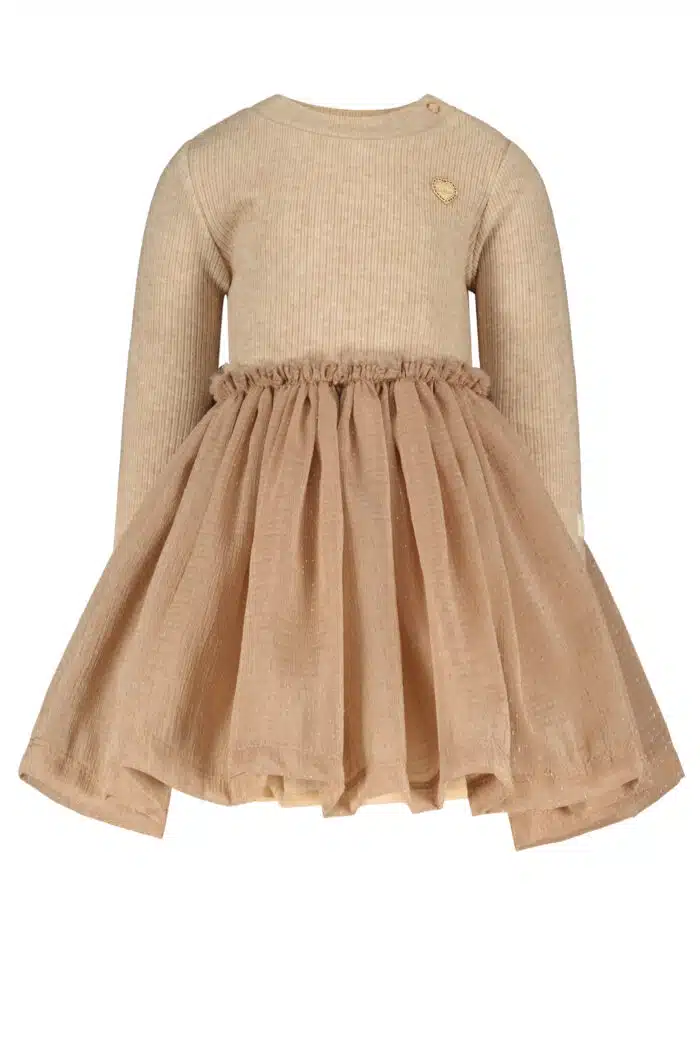 SALE Le chic jurk met tulle 7825 sand