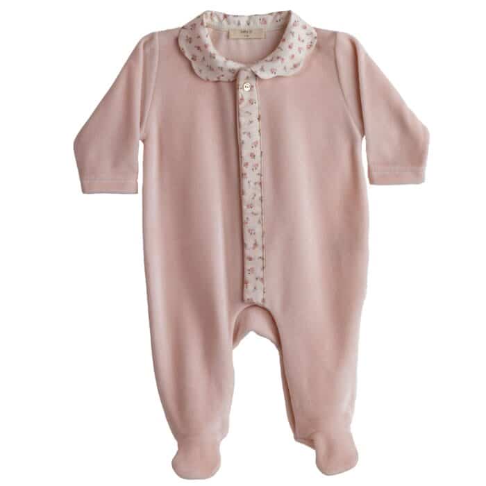 Baby gi boxpak velours flora peach