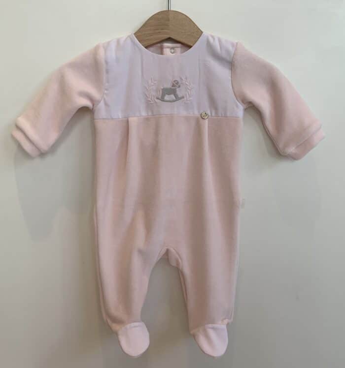 SALE Purete du bebe boxpak velours met hobbelpaard 210 roze