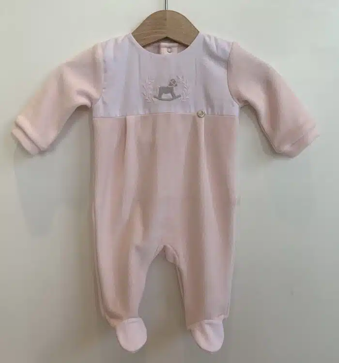 SALE Purete du bebe boxpak velours met hobbelpaard 210 roze