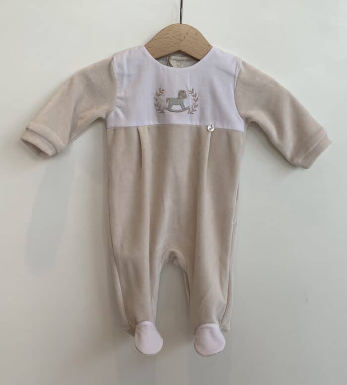 Purete du bebe boxpak velours met hobbelpaard 210 beige