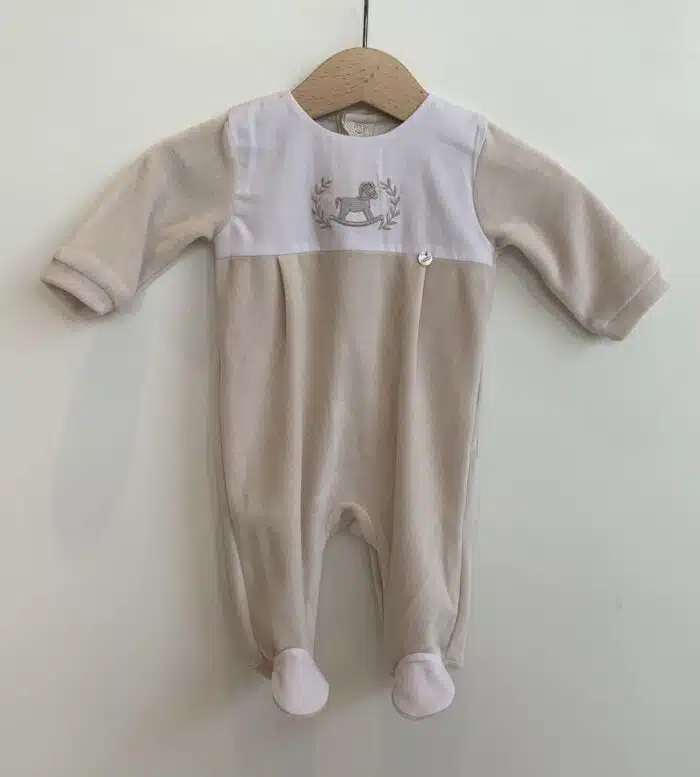 Purete du bebe boxpak velours met hobbelpaard 210 beige