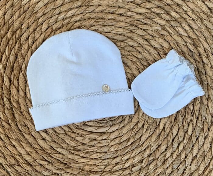 Purete du bebe muts setje 224 blauw