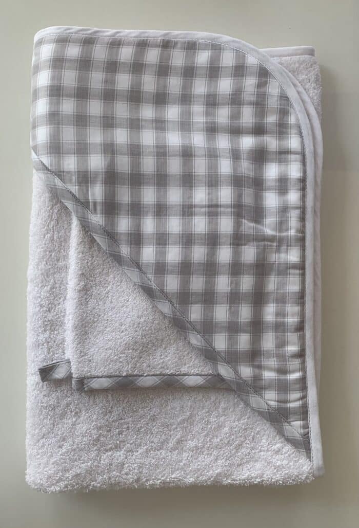 Purete du bebe badcape met ruit 274 grijs