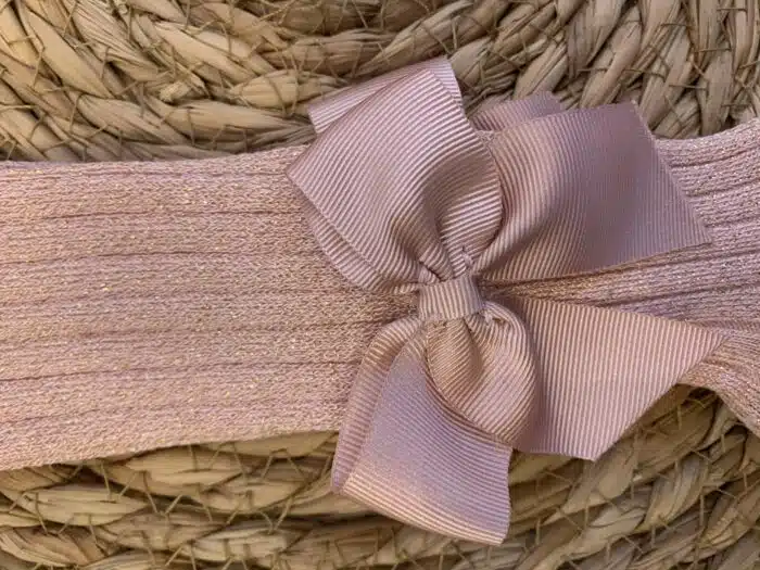 Cóndor maillot glitter met strik 3420/1 oudroze - Afbeelding 2