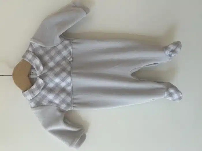 Purete du bebe boxpak velours met ruit 270 grijs
