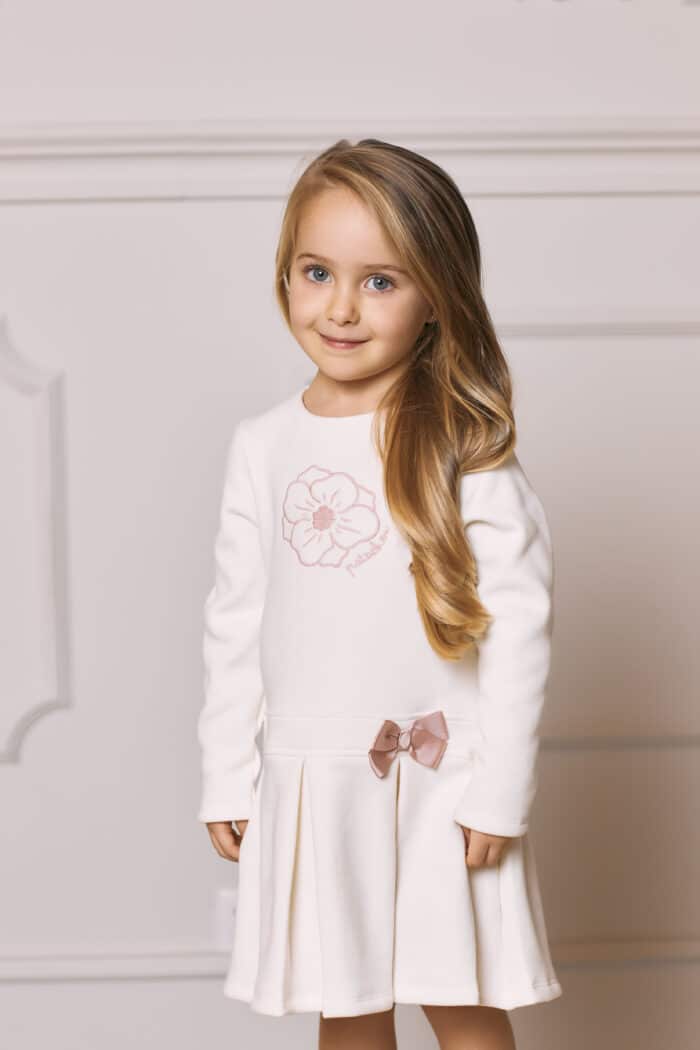 Patachou jurkje met bloem creme/roze - Afbeelding 4