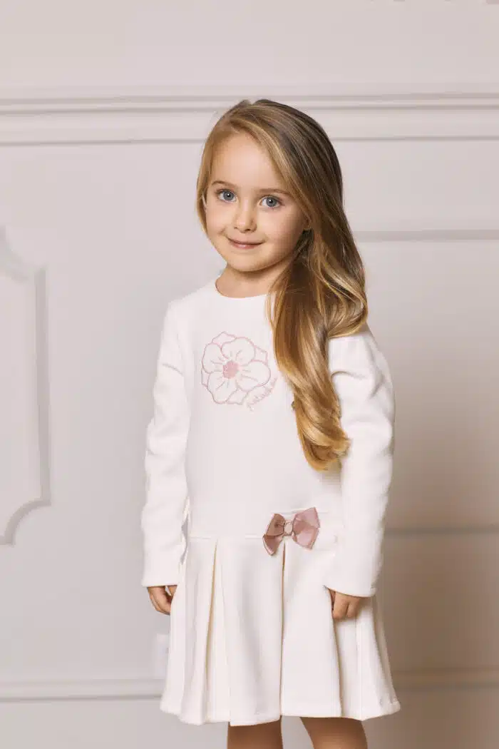 Patachou jurkje met bloem creme/roze - Afbeelding 4