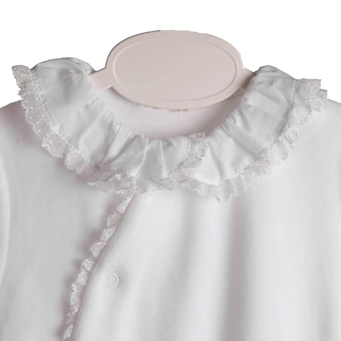 Baby gi boxpak velours met roezels wit (rnd531) - Afbeelding 2