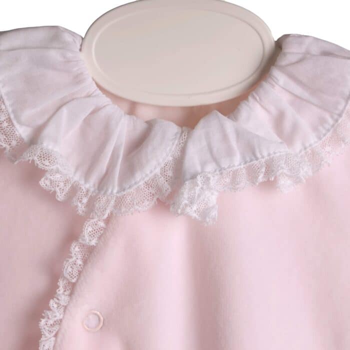 Baby gi boxpak velours met roezels roze (rnd531) - Afbeelding 2