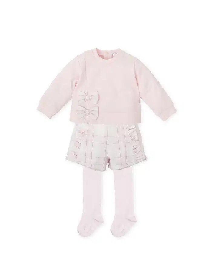 Tutto piccolo set met ruit detail 8310 roze