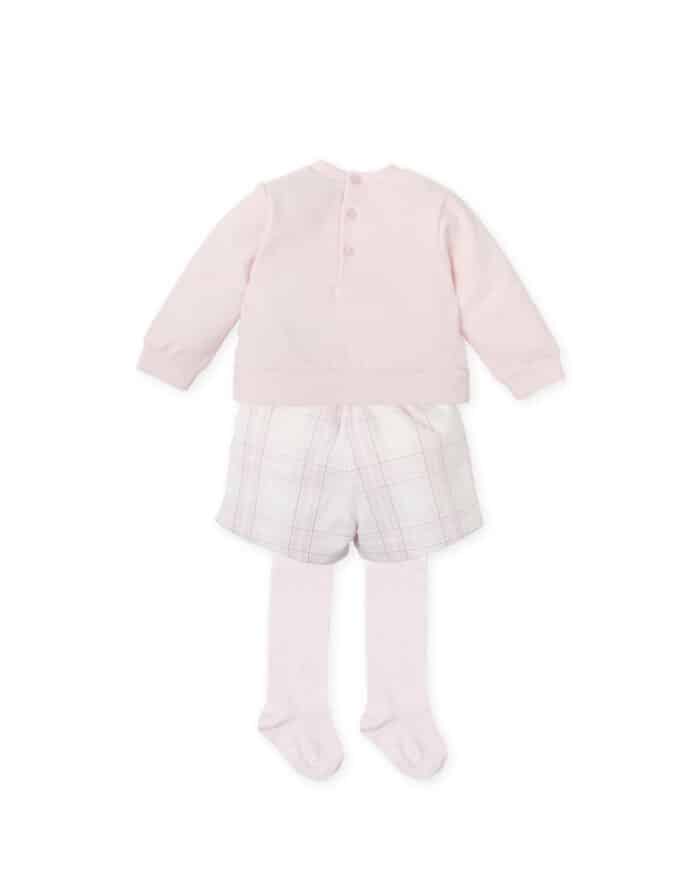 Tutto piccolo set met ruit detail 8310 roze - Afbeelding 2