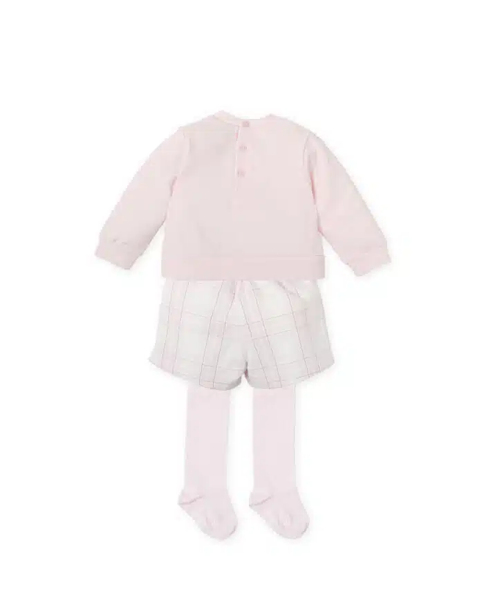 Tutto piccolo set met ruit detail 8310 roze - Afbeelding 2
