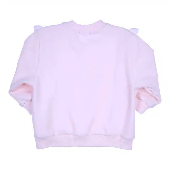 SALE Gymp girls sweater met strik 5149 roze - Afbeelding 2