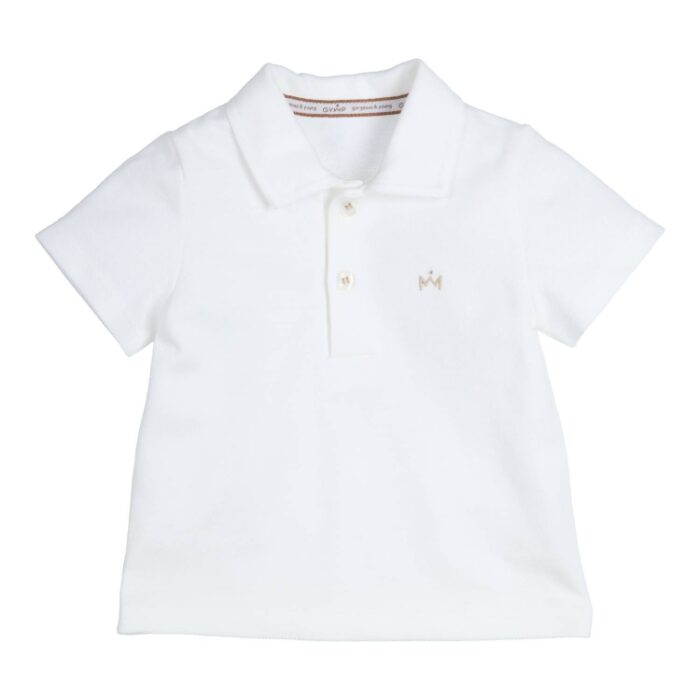 Gymp boys polo wit/beige