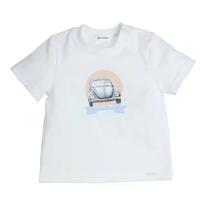 SALE Gymp boys t-shirt 'road trip' wit/beige