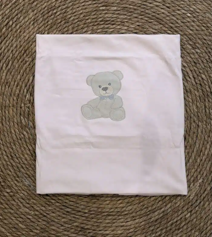Baby gi deken met beertje roze