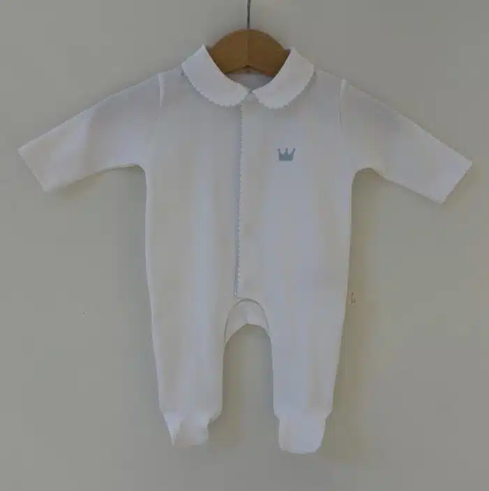 SALE Baby gi boxpak met kroon lichtblauw