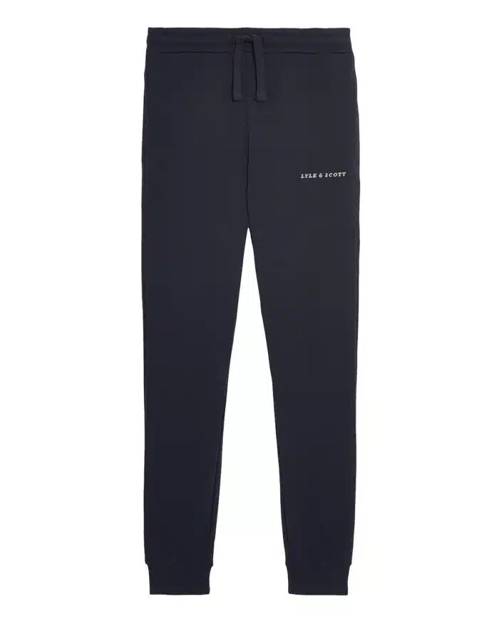 SALE Lyle & Scott sweat broek script dark navy