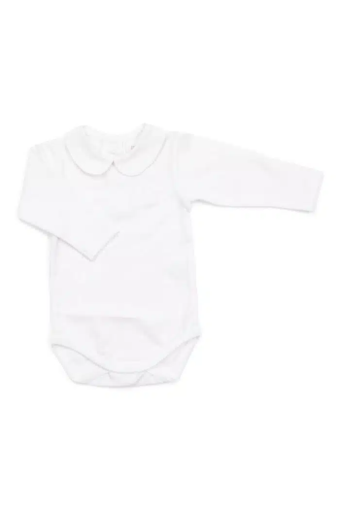 Poetree romper ronde kraag lange mouw wit