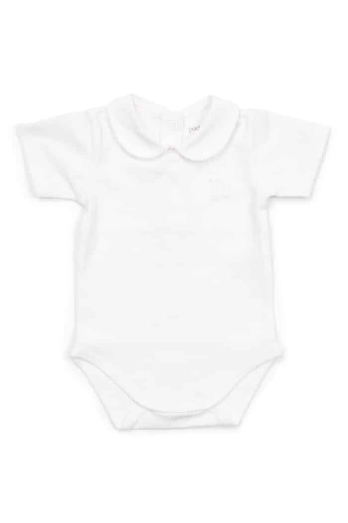 Poetree romper ronde kraag korte mouw wit