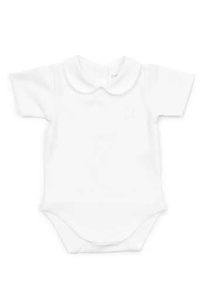 Poetree romper ronde kraag korte mouw wit