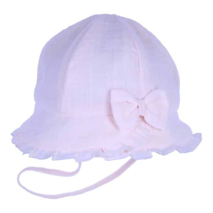 Gymp girls zonnehoed linnen 5147 roze