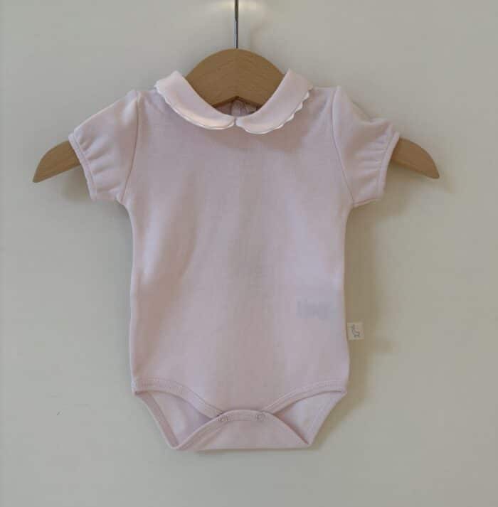 Baby gi girls romper met kraagje roze