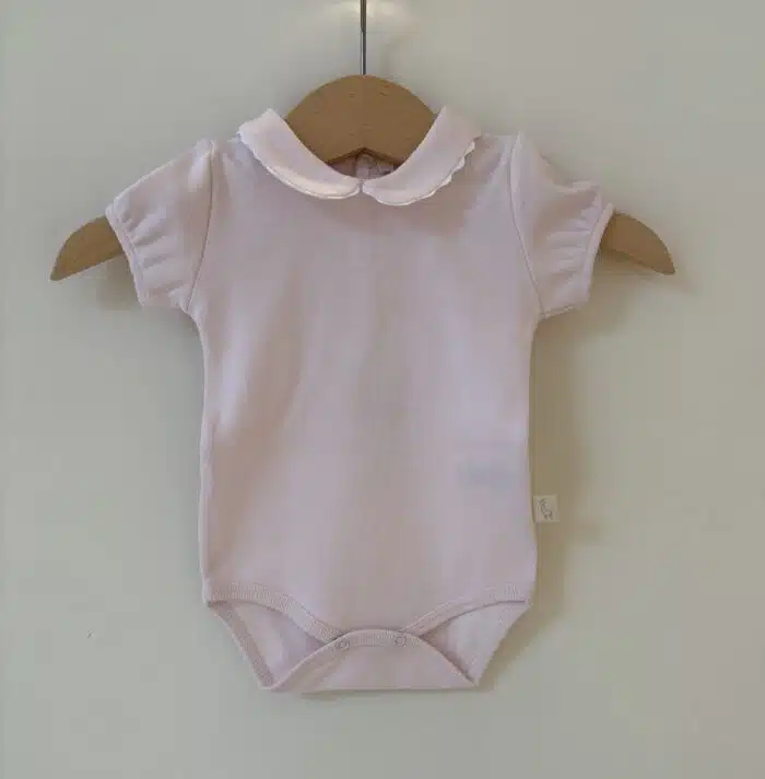 Baby gi girls romper met kraagje roze