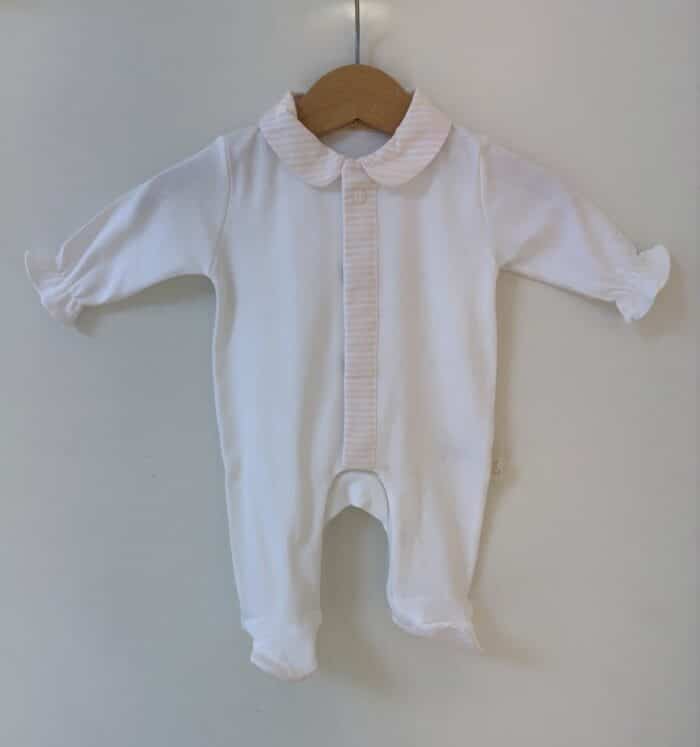 Baby gi boxpak met streep wit/roze