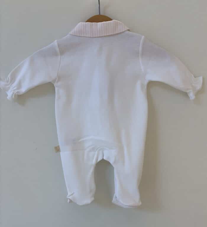 Baby gi boxpak met streep wit/roze - Afbeelding 2