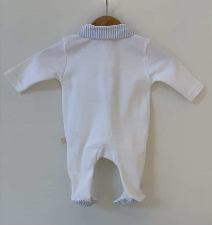 Baby gi boxpak met streep wit/blauw - Afbeelding 2