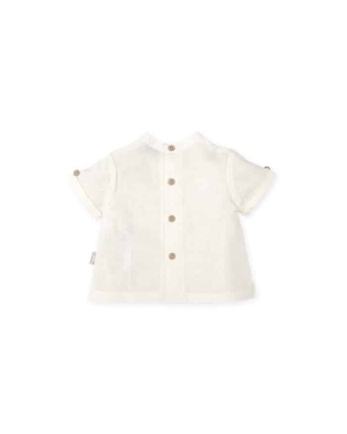 Tutto piccolo blouse boys 1022 creme - Afbeelding 2