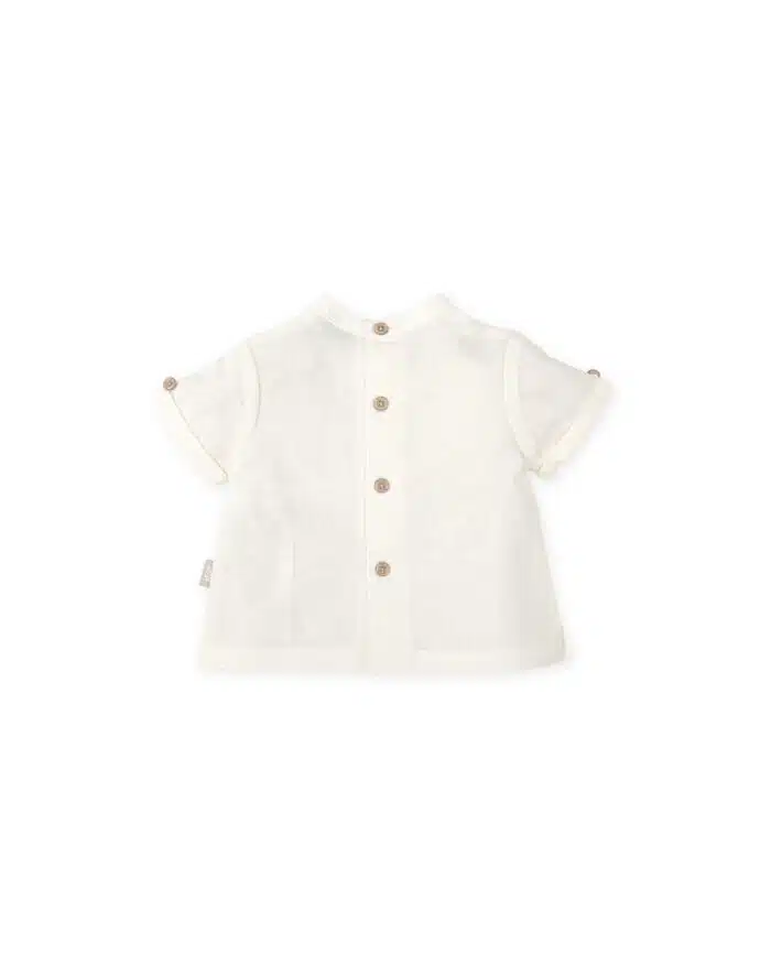 SALE Tutto piccolo blouse boys 1022 creme - Afbeelding 2
