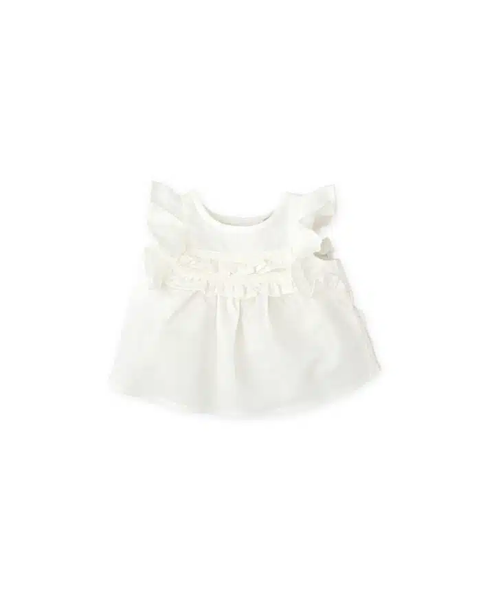 SALE Tutto piccolo blouse girls 1038 creme - Afbeelding 2
