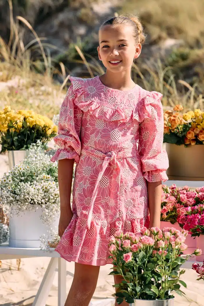 SALE Patachou jurkje 33400 coral/flower - Afbeelding 2