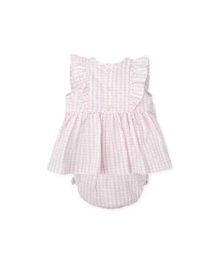 Tutto piccolo setje kort 2282 roze/ruit - Afbeelding 2