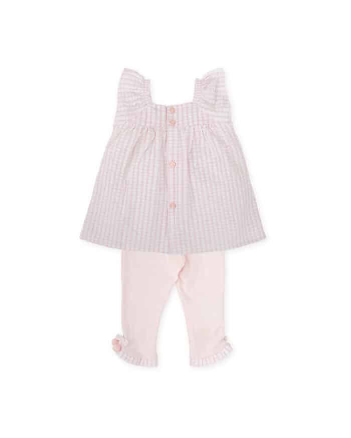 Tutto piccolo setje lang 2736 roze/ruit - Afbeelding 2