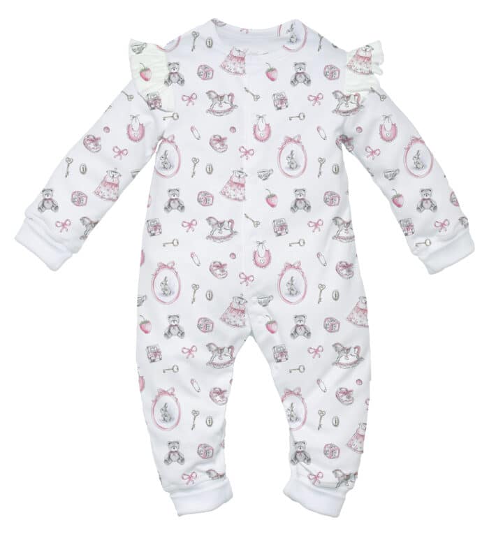 Little pie onesie pyjama Delicate pink