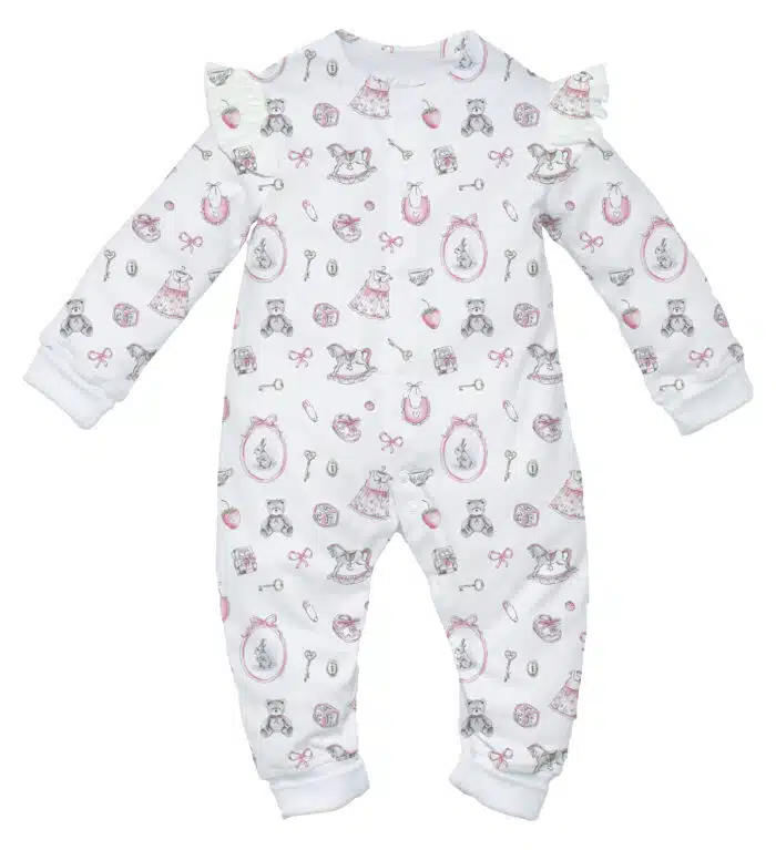 Little pie onesie pyjama Delicate pink
