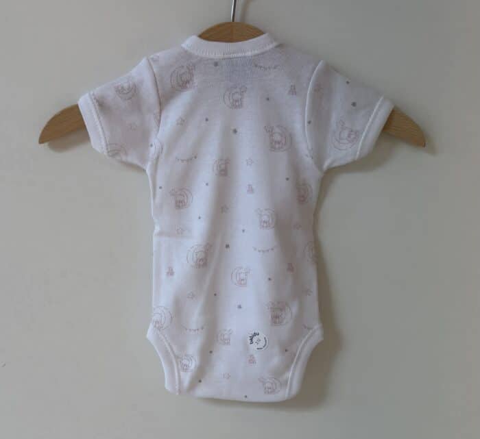Babidu romper korte mouw beer/roze - Afbeelding 2