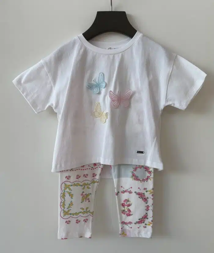 SALE Patachou lang setje 33410 wit/vlinders