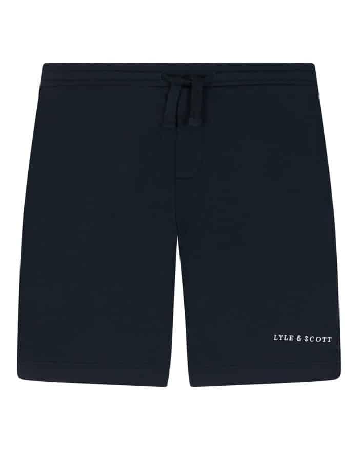 Lyle & Scott sweat short script dark navy
