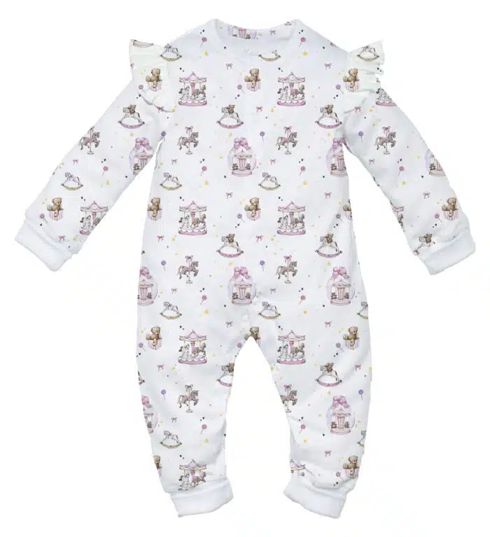 Little pie onesie pyjama Present pink