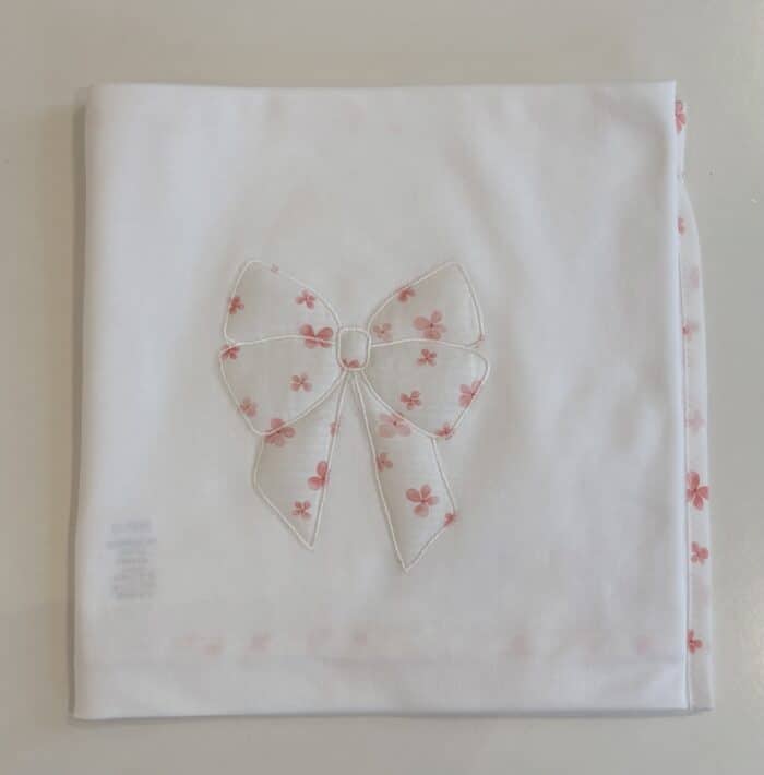 Baby gi doekje flowers wit