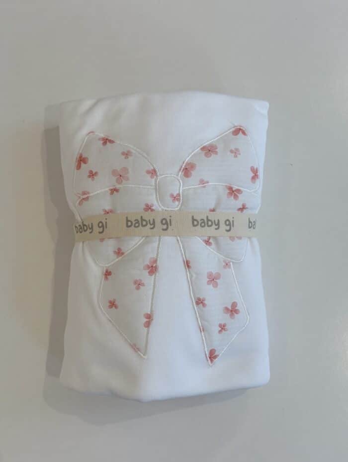 Baby gi dekentje flowers wit